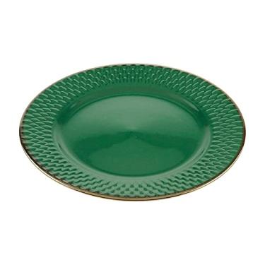 Imagem de PRATO SOBREMESA PORCELANA DROPS VERDE 20cm