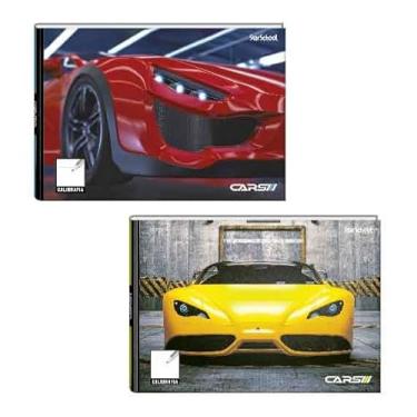 Imagem de Starschool – Caderno de Caligrafia 1/4 capa dura Cars Disney Pixar | 40 Folhas, pauta especial para treino da escrita e tema de aventura