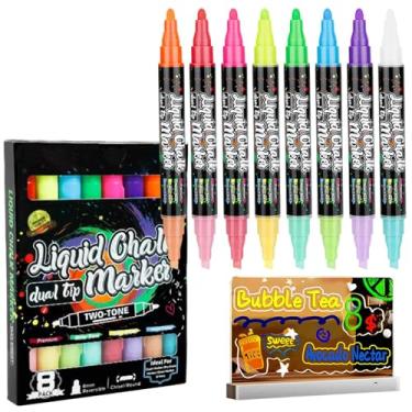 Imagem de Marcadores de - De Dupla Ponta Apagável Para Branco,Marcadores de para Janelas,para Professores Artistas Estudantes Escritório Aula Crianças Casa s Brancos