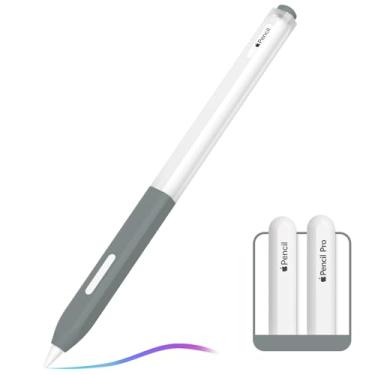 Imagem de AZF Capa para Apple Pencil Pro com design translúcido dividido para Apple Pencil 2 / Pro, capa de silicone para Apple Pencil 2ª geração, com aderência perfeita, suporta carregamento sem fio e toque
