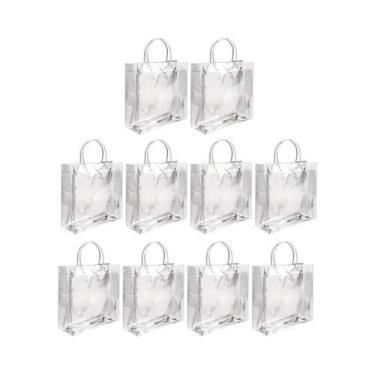 Imagem de Sacolas De Presente De PVC Transparente Com Alça, Reutilizáveis, Para 