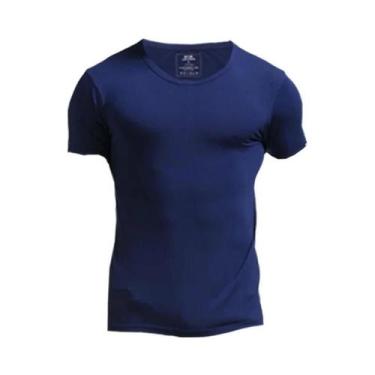 Imagem de Camiseta Masculina Slim Fit De Verão Com Manga Curta E Gola Redonda, C