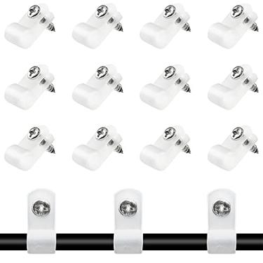 Imagem de Rierdge 100 peças de grampo tipo R de 1/2 polegada, clipes de montagem tipo P de nylon, grampo de cabo para gerenciamento de fios, parafusos de aço inoxidável incluídos