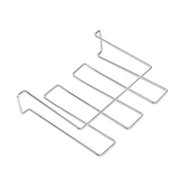 Imagem de Suporte de copo de vinho à prova de ferrugem para armazenamento doméstico rack de pendurar ferro europeu para utensílios de cozinha (cor: prata, tamanho: 26 x 3,5 x 5 cm)