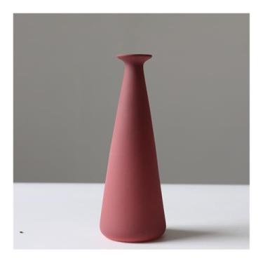 Imagem de Vaso criativo, decoração de flores secas, estilo nórdico, sala de estar, mesa de jantar, armário de TV, ornamentos de cerâmica, vasos de flores vermelhas