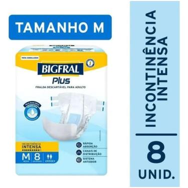 Imagem de Fralda bigfral plus m com 8 uni