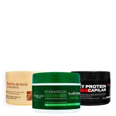 Imagem de Combo Cronograma - Quiabo 300gr, Verniz 300gr e Whey 300gr - PLANCTON