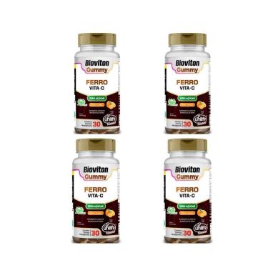 Imagem de Kit 4 Ferro + Vitam. C Gummy Unilife 4x30 Gomas Sabor Laranja-Unissex