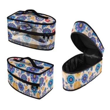 Imagem de Boho Mandala Florals Estojo de Ferro Portátil Organizador de Ferro de Viagem Leve Bolsa para Vaporizador Impermeável e À Prova de Poeira, Acessórios de Ferro Apenas Capa