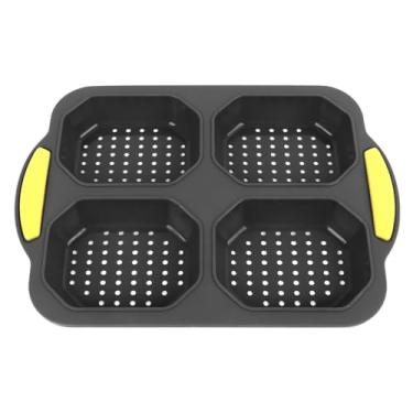 Imagem de Forma de pão de silicone Assadeira Antiaderente Máquina de lavar louça segura Resistente ao calor 4 grades Forma de pão de silicone para assar baguetes francesas Pães de cachorro
