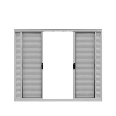 Imagem de Veneziana 6 Folhas De Correr S/grade 1.00 X 2.00 Alumínio Branco Linha Modular - Hale