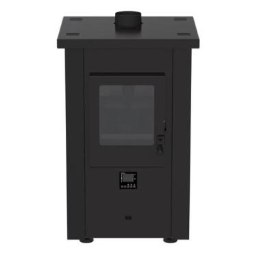 Imagem de Calefator a Pellets Vulcano Preto Fosco - VENAX, 220V