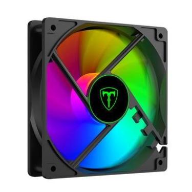 Imagem de Cooler FAN T-Dagger, 120mm, LED Rainbow, Para Gabinete, Preto - T-TGF610