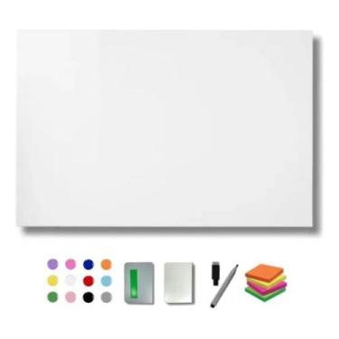 Imagem de Painel Mural Magnetico De Fotos e Lousa 40x60 12 imãs Postite Caneta P