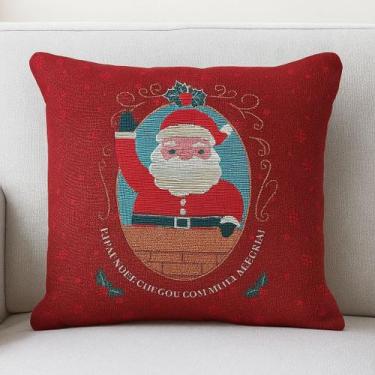 Imagem de Capa de Almofada Natalina - Tchau do Papai Noel - Vermelho - OK Darlin