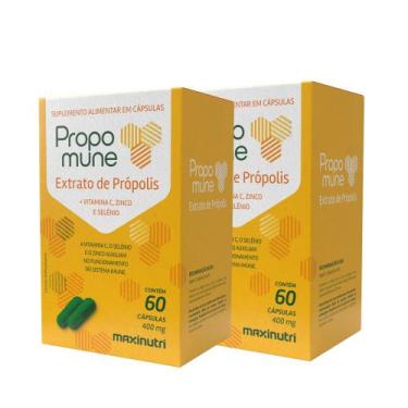 Imagem de Kit 2 Propomune Própolis Vitamina C Zinco 60 Caps Maxinutri