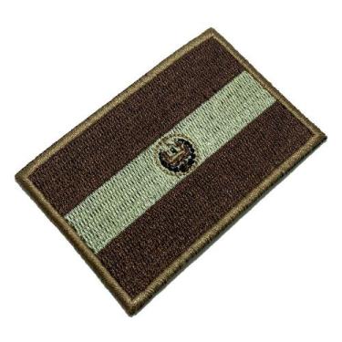 Imagem de BP0203T04 Bandeira El Salvador Patch Bordado Termo Adesivo - BR44