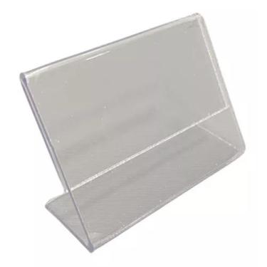 Imagem de Porta Preço Display Acrílico 4x2cm Buffet Etiqueta 50 Peças - AGV CRIA