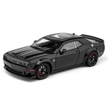Imagem de Carro de brinquedo Dodge Hellcat escala 1/24 com som e luz para menino