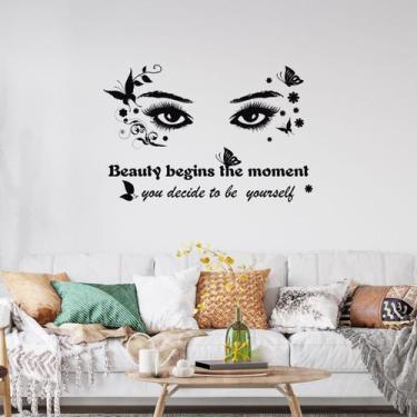 Imagem de Adesivos de parede Inspirational Eyes PVC autoadesivos 25x38cm - yiwei