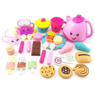 Imagem de 28 peças/conjunto de brinquedos infantis Pretend Pink Aftern - Gloome 