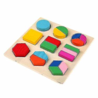 Imagem de Brinquedo educativo, blocos de torre de anel empilhados de madeira par