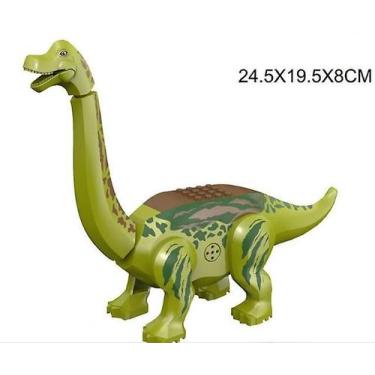 Imagem de Brinquedo de dinossauro Boneca de dinossauro com blocos de construção 