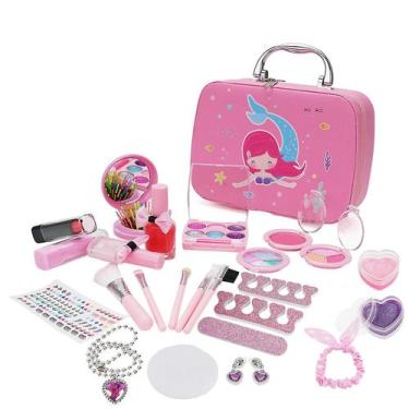 Imagem de Kit de maquiagem para crianças Conjunto de maquiagem infantil Girls Pr