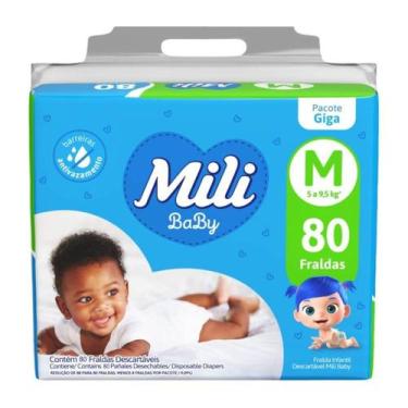 Imagem de Fralda Mili Baby Giga M 80 Unidades