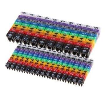 Imagem de Marcador de Cabo Colorido Tag 0 a 9 para Fio Unitário - Plástico Duráv