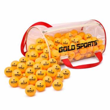 Imagem de Sacola Bolas Gold Sports Para Tênis de Mesa 40mm Celulose 1 Estrela Co