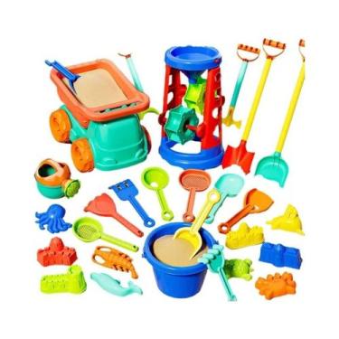 Imagem de Kit De Brinquedos De Praia Para Crianças Com 31 Peças, Moldes De Dinos