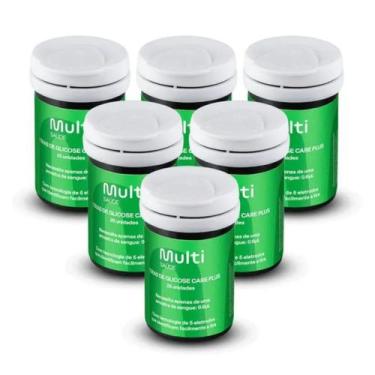 Imagem de Kit 150 tiras de glicose glicocheck care plus - multi saúde