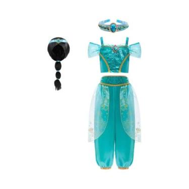 Imagem de Fantasia De Princesa Jasmine Para Crianças, Conjunto De Duas Peças, Fa