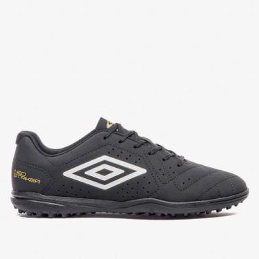 Imagem de Chuteira Society Umbro Neo Striker II Unissex, Preto, Branco, 42