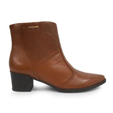 Imagem de Bota Pegada Feminina Bico Fino em Couro 280502 33/40, Terracota, 38