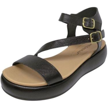 Imagem de Sandália Feminina Flatform Moderna Conforto Piccadilly, Preto, 37