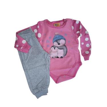 Imagem de Pijama Bebê Menina Inverno Molecotton Body Calça - Rolú, Pinguim, M