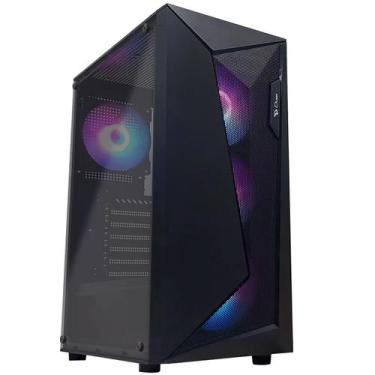Imagem de Gabinete gamer micro atx com 4 fans rgb sem fonte duex dx305m-rgb-fan 