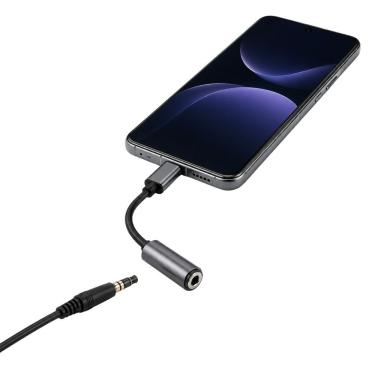 Imagem de Conversor Tipo C para P2 3,5mm MDM Compatível Tablet e Smartphone para Áudio Preto 1 Unidade
