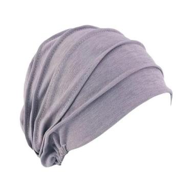 Imagem de Touca Feminina Lisa Elástica Para Quimioterapia, Hijab Interno E Turba
