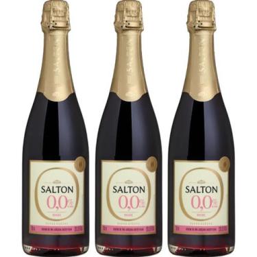 Imagem de Kit 3 Espumante Salton Zero Alcool Tinto 750ml