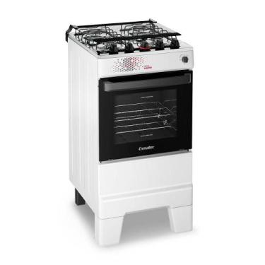 Imagem de Fogão a Gás Mesa Inox Tampa de Vidro Forno 50L Esmaltec IDEAL Master B