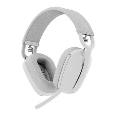 Imagem de Fone headset logitech sem fio zone vibe 100 branco 981-001218
