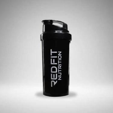 Imagem de Coqueteleira Shaker Preta Academia 600ml Red Fit Nutrition - Red Fit N