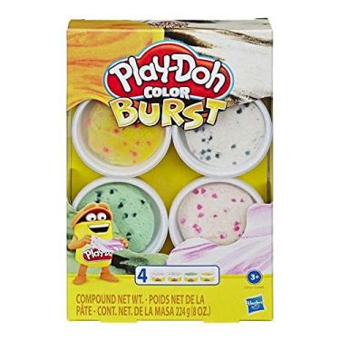 Imagem de Massa de Modelar Play-Doh - Color Burst - Kit com 4 Potes Sortidos - Hasbro