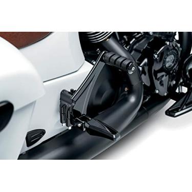Imagem de Kuryakyn Acessório de motocicleta 5830: suportes de pino de pé de passageiro para todos os modelos de motocicleta indianos 2014-2020 (exceto Scout e FTR), preto brilhante, 1 par