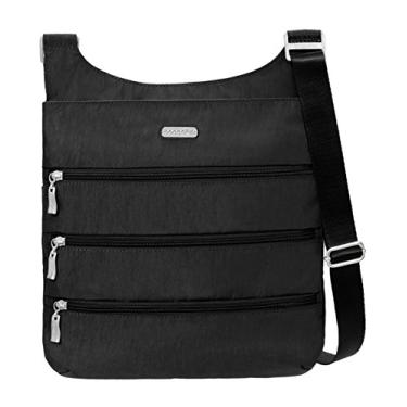 Imagem de Baggallini Bolsa transversal de viagem com zíper grande., Preto, One Size