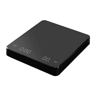 Imagem de Fantercy Balança de café digital com tela LED Timer Balança de café embutida Bateria 3kg Max.Weighing 0.1g Medidas de alta precisão em oz/ml/g Balança de cozinha para derramar e pingar café