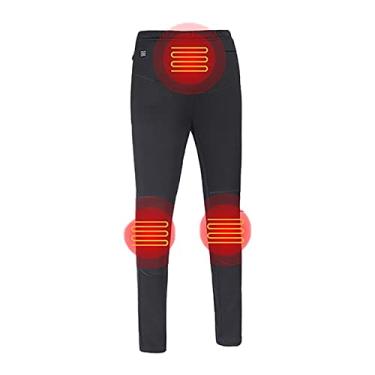 Imagem de Calças térmicas femininas roupa íntima térmica térmica para mulheres, leggings de aquecimento elétrico USB (sem bateria), femininas, M